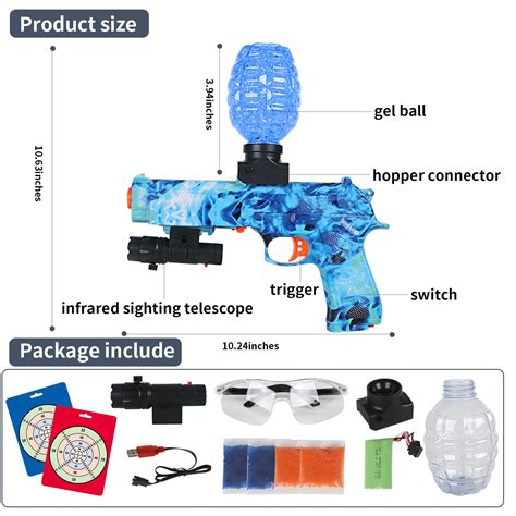 Splatter Splat Ball Gun Automatic Electric Gel Blaster Pistol Gun With 20000 Gel Ball Ammo 2