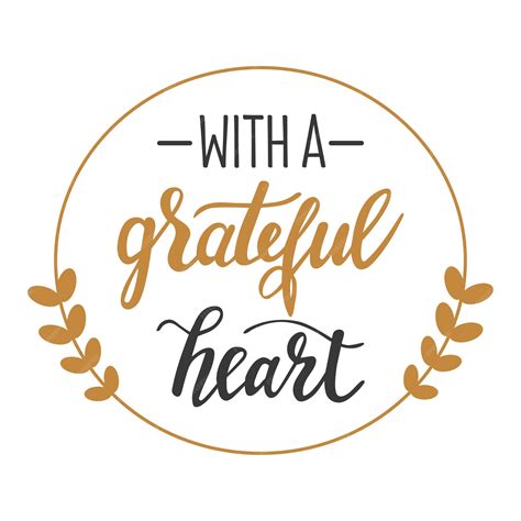 premium vector   grateful heart hand lettering vector