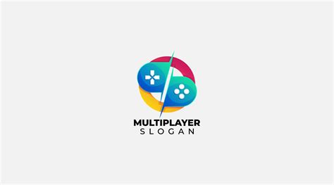 multiplayer game logo design vector template illustration
