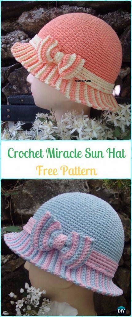 Crochet Girls Sun Hat Free Patterns Instructions