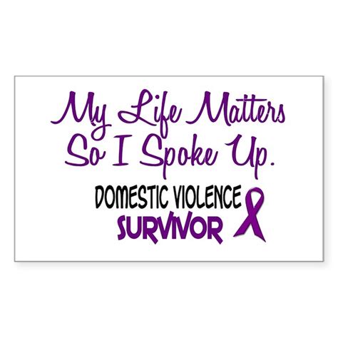 Domestic Violence Survivor 3 Rectangle Decal by awarenessgifts