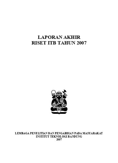 LAPORAN AKHIR RISET ITB TAHUN 2007