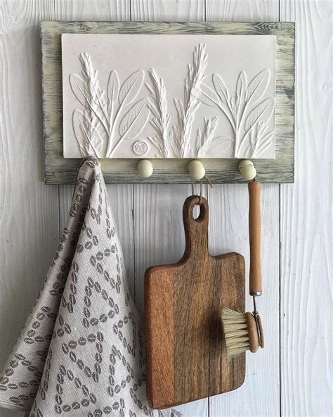 Plaster Mural Herbs Of Provence As Mudroom Entryway Key Holder