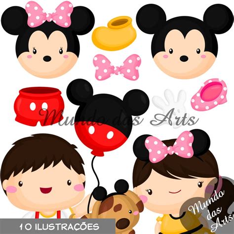 Kit Digital Mickey E Minnie 2 Kits De Brinde Elo7