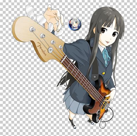 Mio Akiyama Bass Guitar Anime K On Png Clipart Anime Mio Akiyama