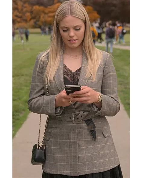 The Sex Lives Of College Girls Rene Rapp Plaid Belted Blazer