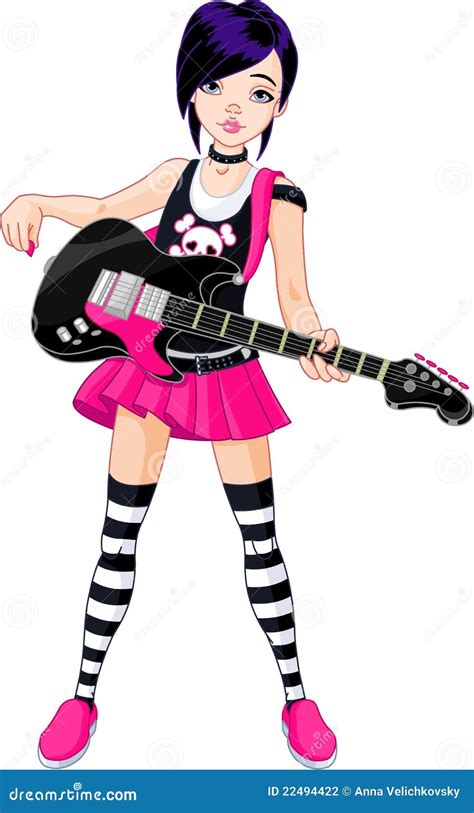 Rock Star Smashing A Guitar Cartoon Vector Illustration Cartoondealer