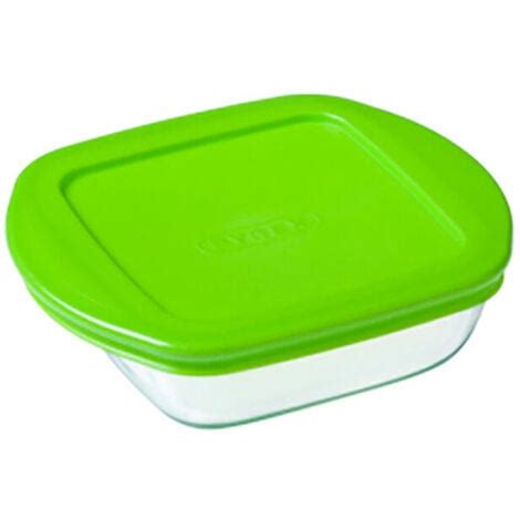 Fiambrera Cuadrada Con Tapa Pyrex Cook Store Verde L X X