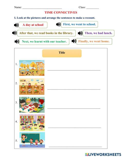 Connectives | Teach Starter - Worksheets Library