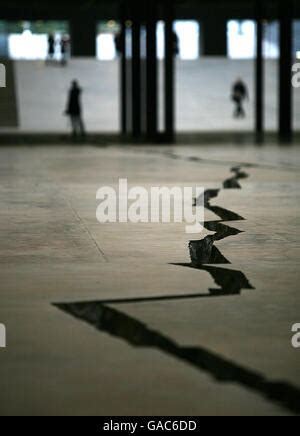 A Giant Crack In The Floor Of The Turbine Hall Of The Tate Modern By