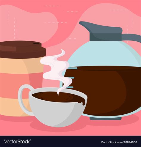 Hot Cup Of Coffee Royalty Free Vector Image VectorStock