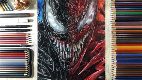 how to draw venom vs carnage
