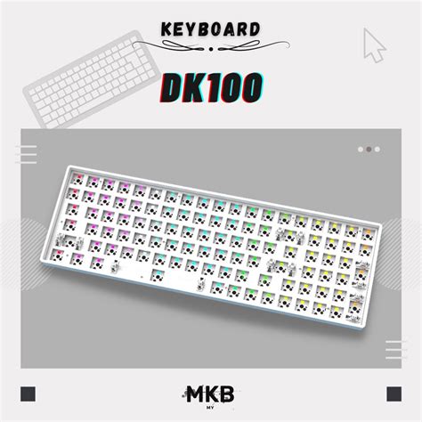 Dk Mechanical Keyboard Kit Hot Swap Customisable Rgb Tri Mode Ghz Bluetooth Type C Silicon