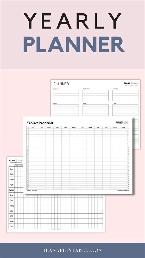 Yearly Planner Printable Template 2024