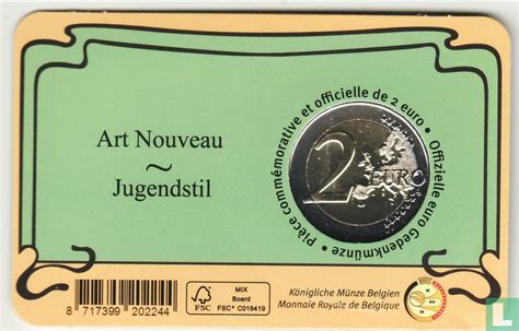 Belgien Euro Coincard Nld Art Nouveau Km Belgien