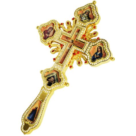 Bishop S Blessing Cross With Enamel Crucifix And Jewels