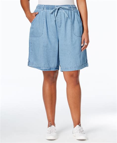 Karen Scott Plus Size Adelina Drawstring Shorts Only At Macys