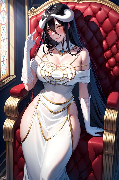 Albedo In The Throne Room Of Nazarick by AiArtShines on DeviantArt