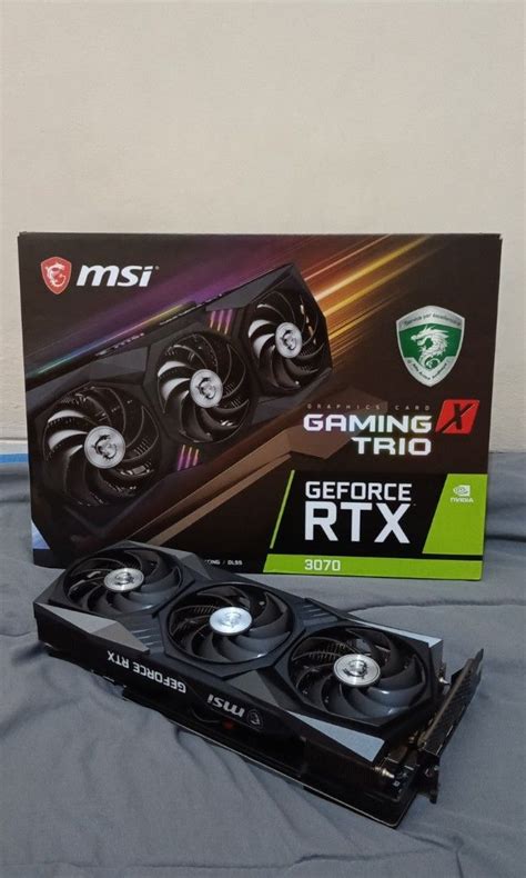 GPU VGA NVIDIA RTX 3070 Graphic Card MSI Gaming X Trio on Carousell