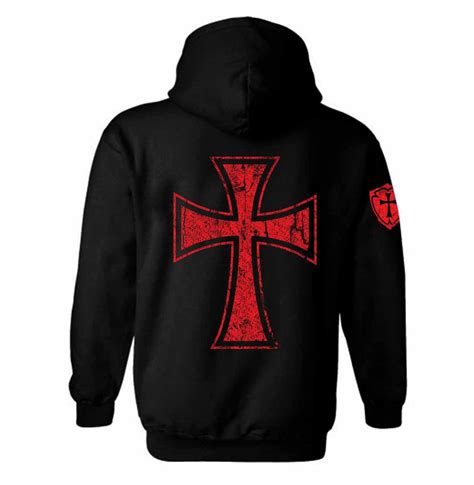 Knights Templar Crusader Hoodie Christian Knight Order Crusader Re