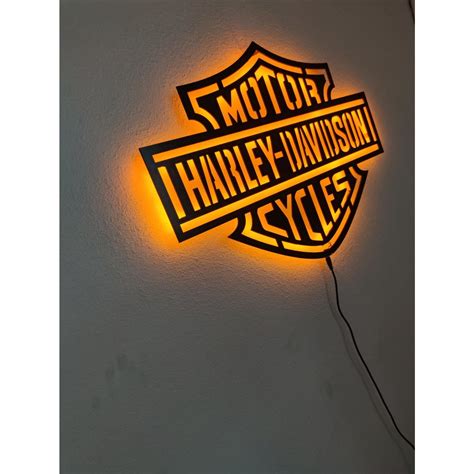 Dekoraven Harley Davidson Led Işıklı Ahşap Tablo Fiyatı