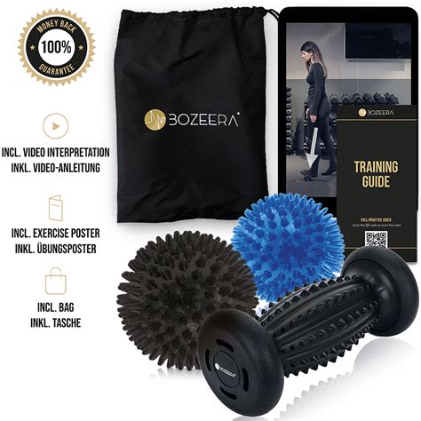 Foot Roller And Spiky Massage Balls 3 Pieces Bozeera®