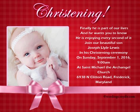 Baptism Invitation Messages And Wordings Wishesmsg 51 Off