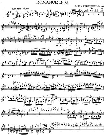 Romance No In G Major Op Ludwig Van Beethoven Free Violin