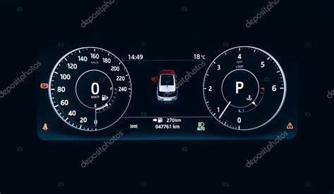 Panel Moderno Del Tablero De Instrumentos Del Coche O Del Autom Vil