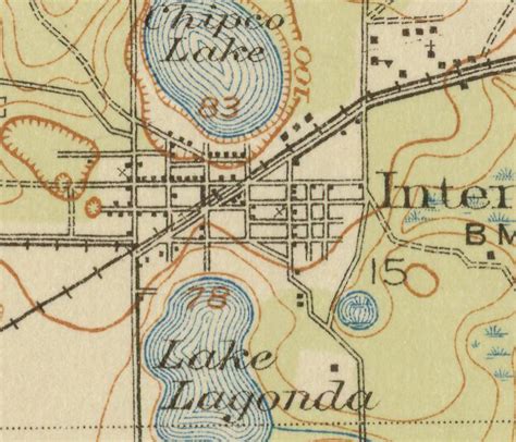 Map of Interlachen Detail, 1916, Florida