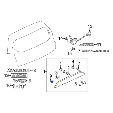 Mitsubishi OE MU000912 - Deck Lid Finish Panel Clip