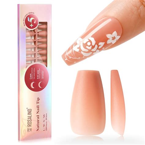 Amazon Rosalind Rosy Nude Coffin Nail Tips Pcs Nude Matte