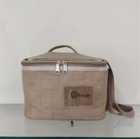 Brown Plain Jute Lunch Box Bag Size Dimension 18x24x10 Cm At Rs 120