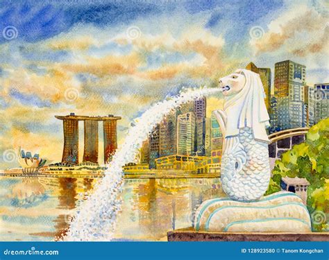 Merlion Painting