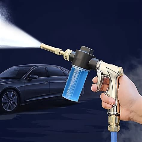 1pc Electroplating Water Gun With Foam Pot For Washing Car Household