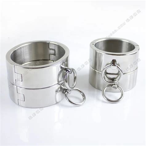 4pcs Set Stainless Steel Handcuffs For Sex Ankle Cuffs Bondage Harness