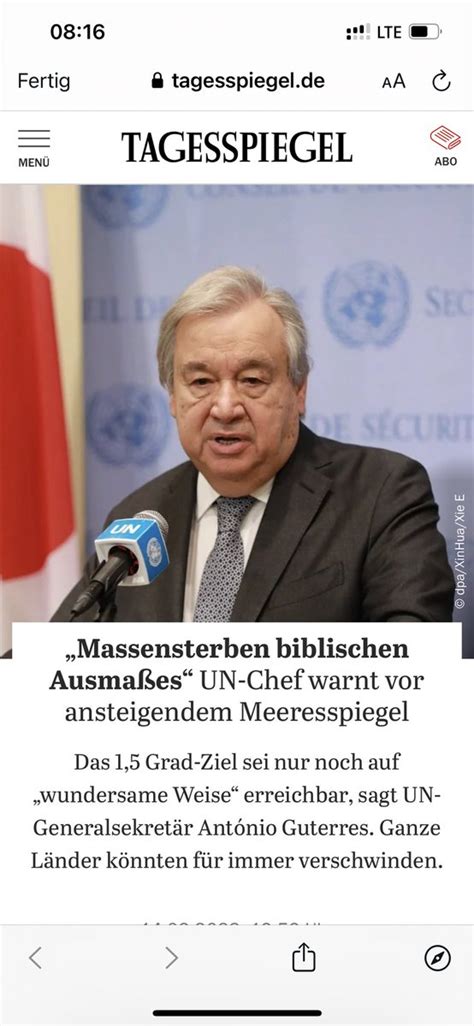 Peter Jelinek On Twitter Rt Sascha M K Der Un Generalsekret R Warnt