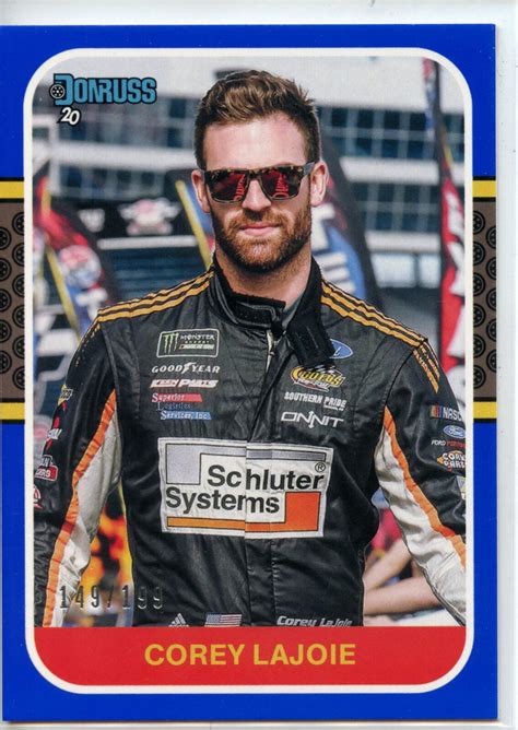 Donruss Racing Nascar Retro Blue Parallel Corey Lajoie