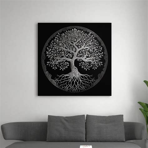 Tableau Arbre De Vie Argent Comme Des Tableaux