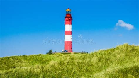 D Nenlandschaft Mit Leuchtturm In Nordsee Deutschland Stockbild Bild