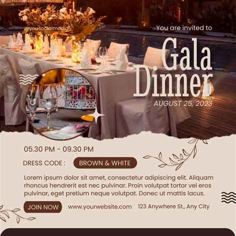 Gala Dinner Template Postermywall