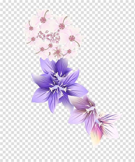 Purple And Pink Petaled Flowers Illustration Romance Computer File