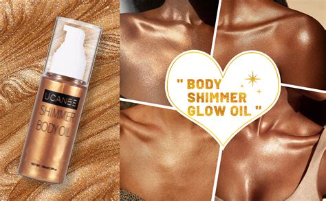 Amazon.com: UCANBE Body Shimmer Oil - 100ml Moisturizing Glitter Oil ...