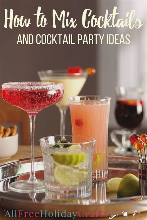 How to Mix Cocktails and Cocktail Party Ideas | AllFreeHolidayCrafts.com