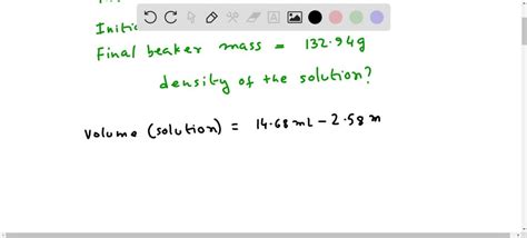 SOLVED To Determine The Density Of A Solution Jack First Weighs An