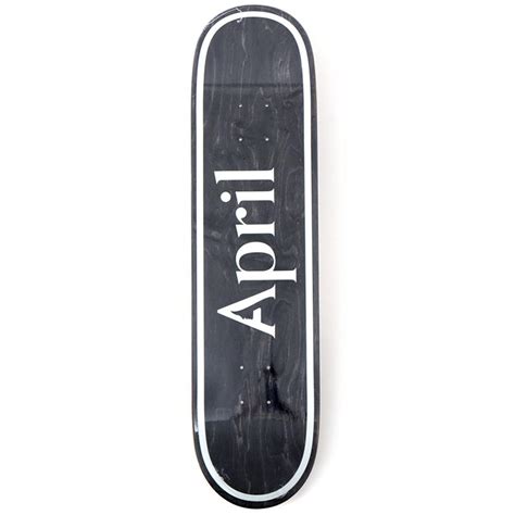 April Skateboards OG Logo Invert Black (7.8) Boards at Uprise