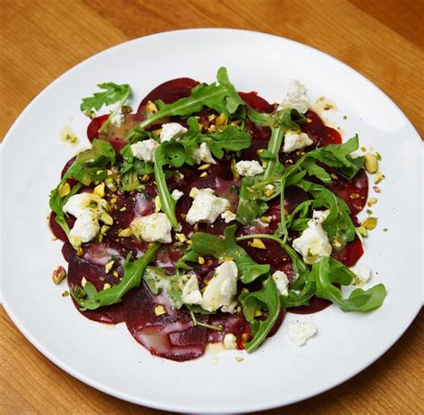 Recette de carpaccio de betteraves au chèvre Zeste Recette