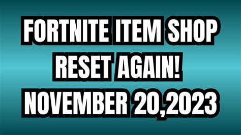 Fortnite Item Shop Reset Again November 202023 Fortnite Battle