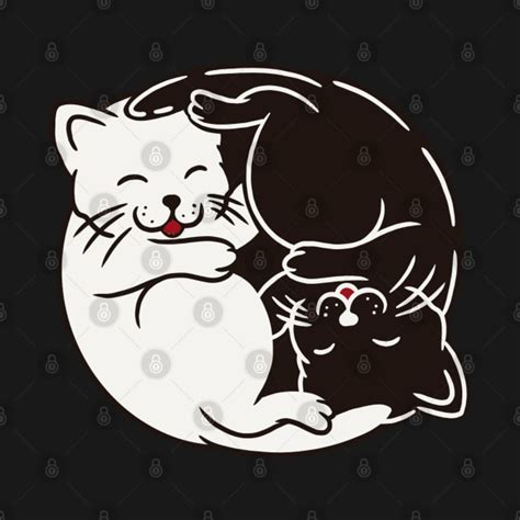 Yin Yang Cats Cat T Shirt Teepublic