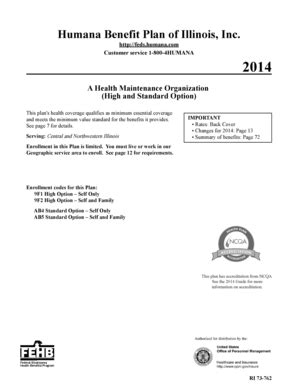 Fillable Online Opm Humana Benefit Plan Of Illinois Inc Opm Fax